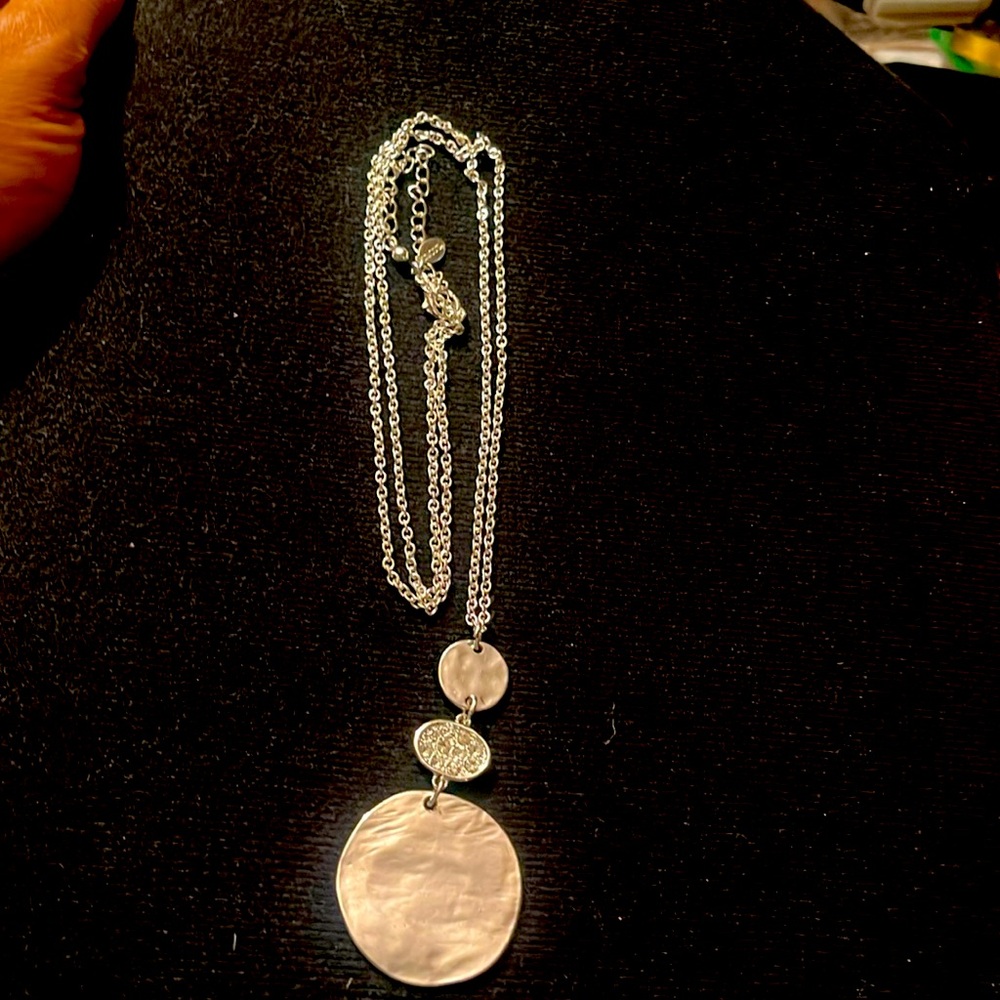 Silver tone Chico necklace. 16 inches with a 4 inch extender